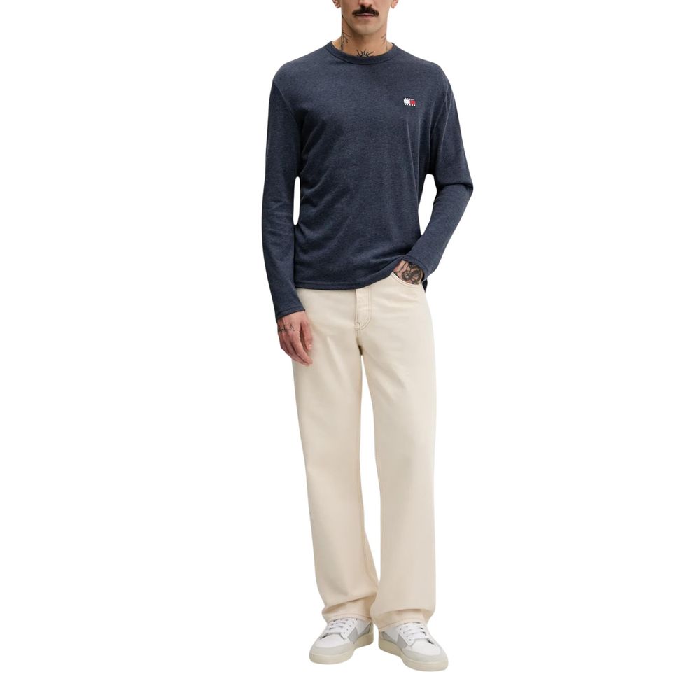 Tommy Hilfiger Jeans Blue Recycled Cotton Long Sleeve T-Shirt