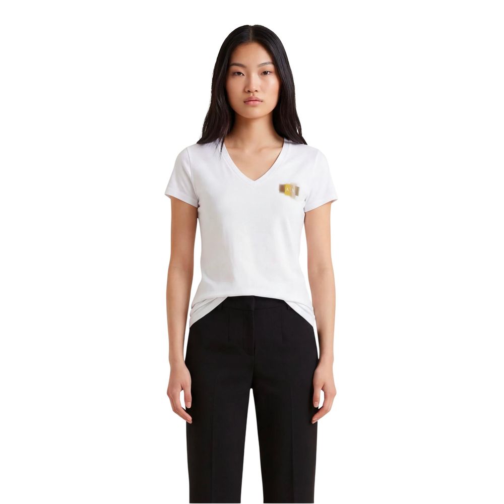 Armani Exchange White Cotton T-Shirt