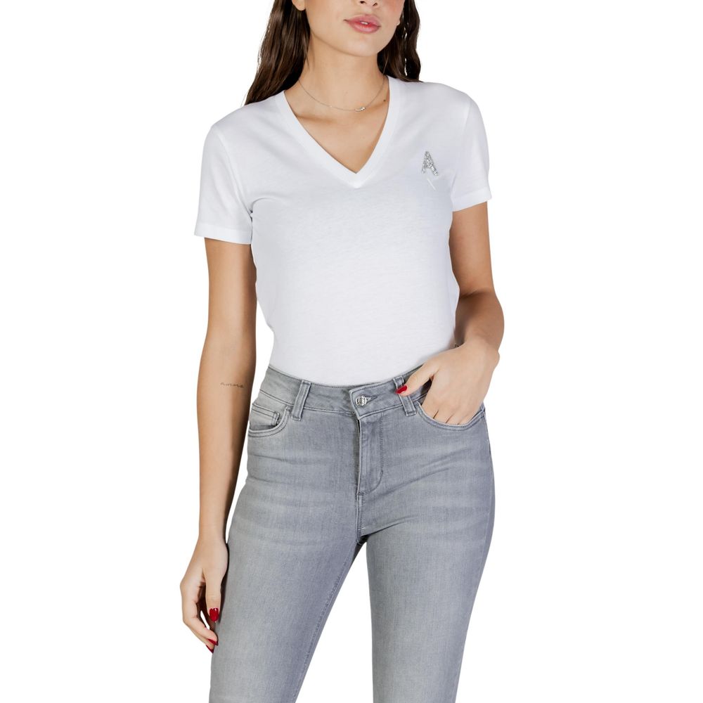 Armani Exchange White Cotton T-Shirt