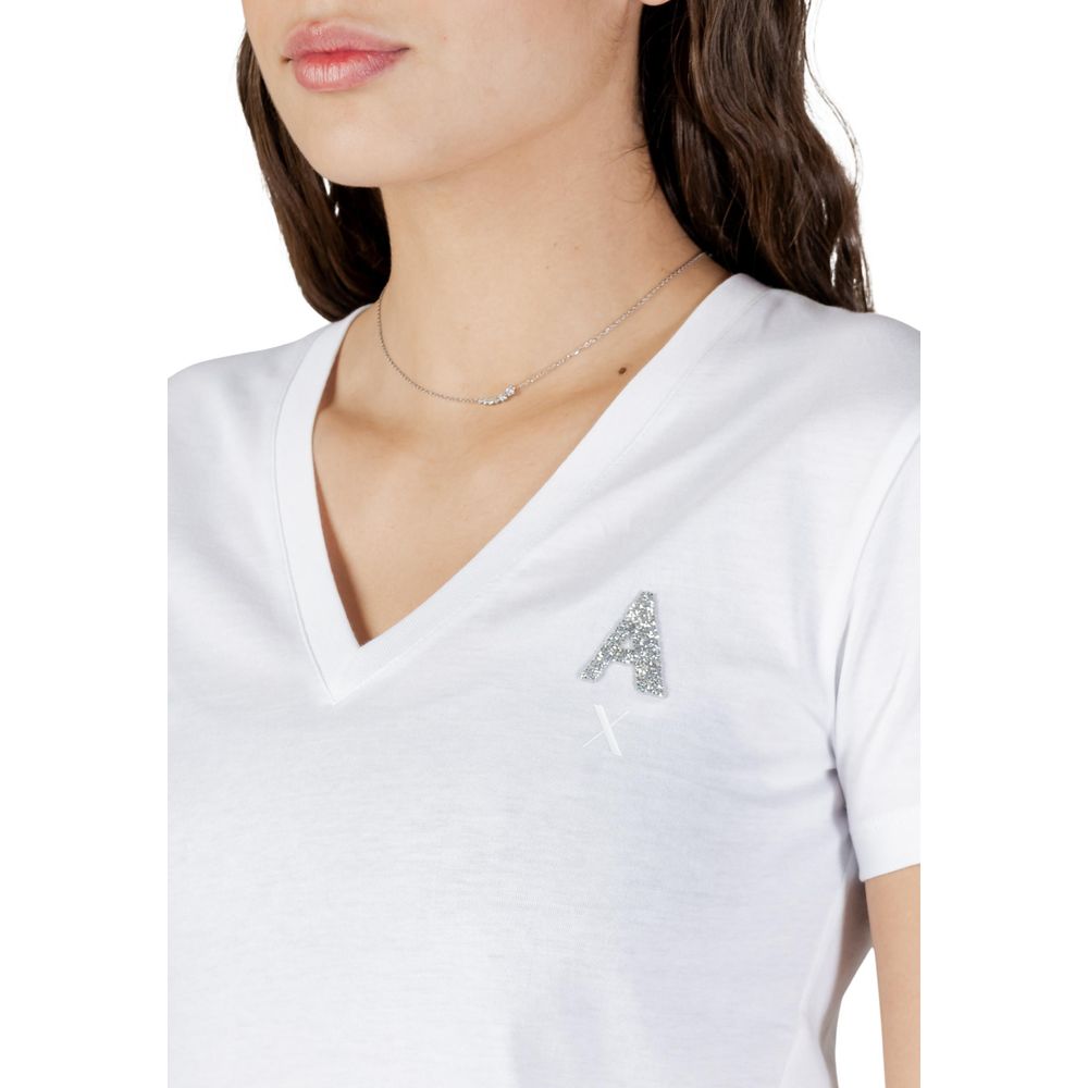 Armani Exchange White Cotton T-Shirt