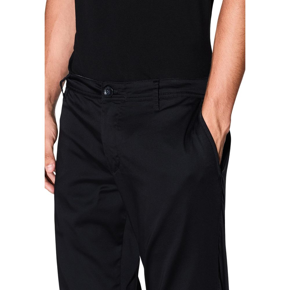 Armani Exchange Black Cotton Skinny Pants