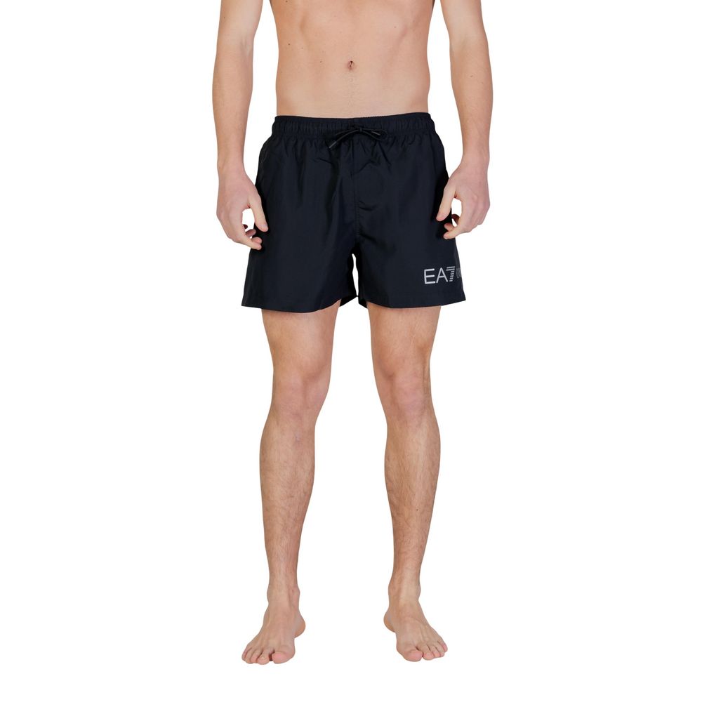 EA7 Emporio Armani Bicolor Polyester Swim Shorts