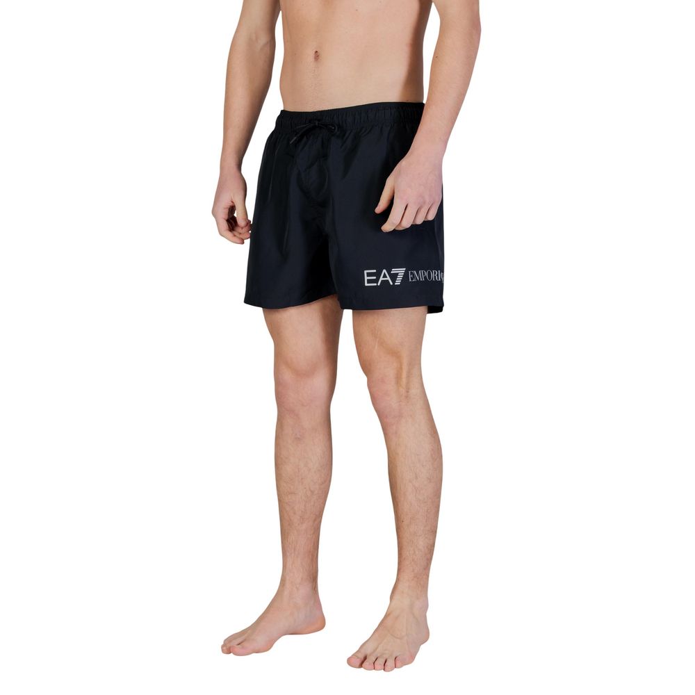 EA7 Emporio Armani Bicolor Polyester Swim Shorts