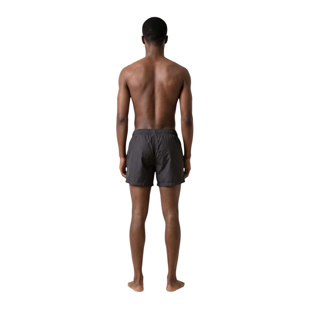EA7 Emporio Armani Black Polyester Swim Shorts