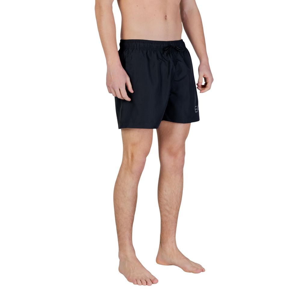 EA7 Emporio Armani Bicolor Polyester Swim Shorts
