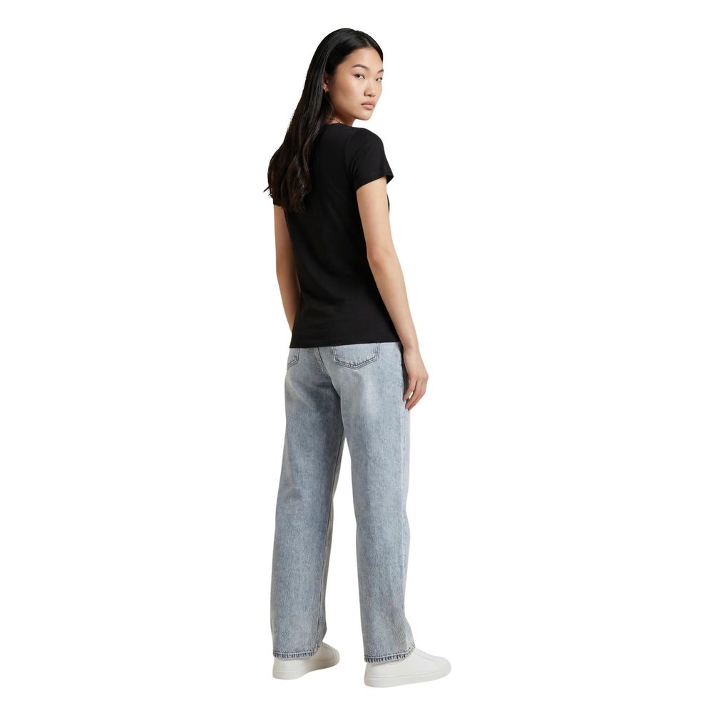 EA7 Emporio Armani Black Elastane T-Shirt