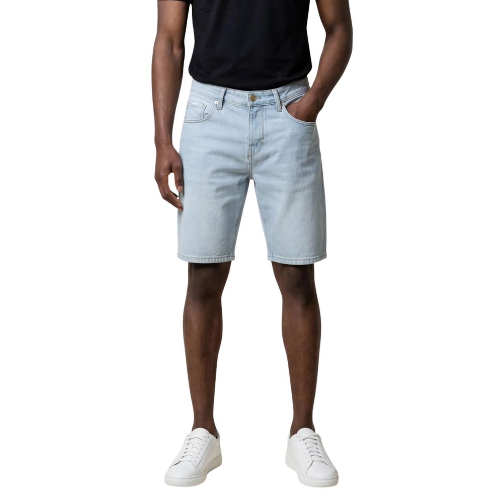 Antony Morato Light Blue Cotton Bermuda Shorts