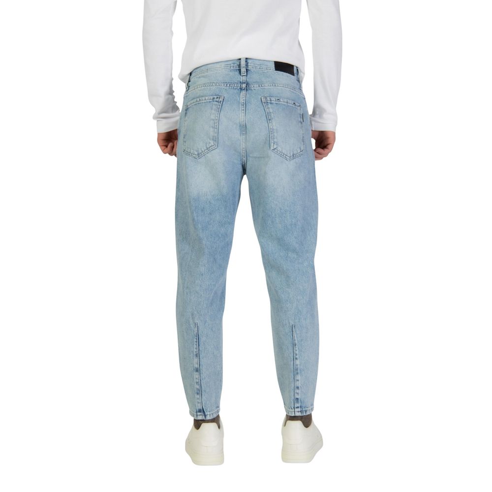 Antony Morato Light Blue Cotton Relaxed Fit Jeans