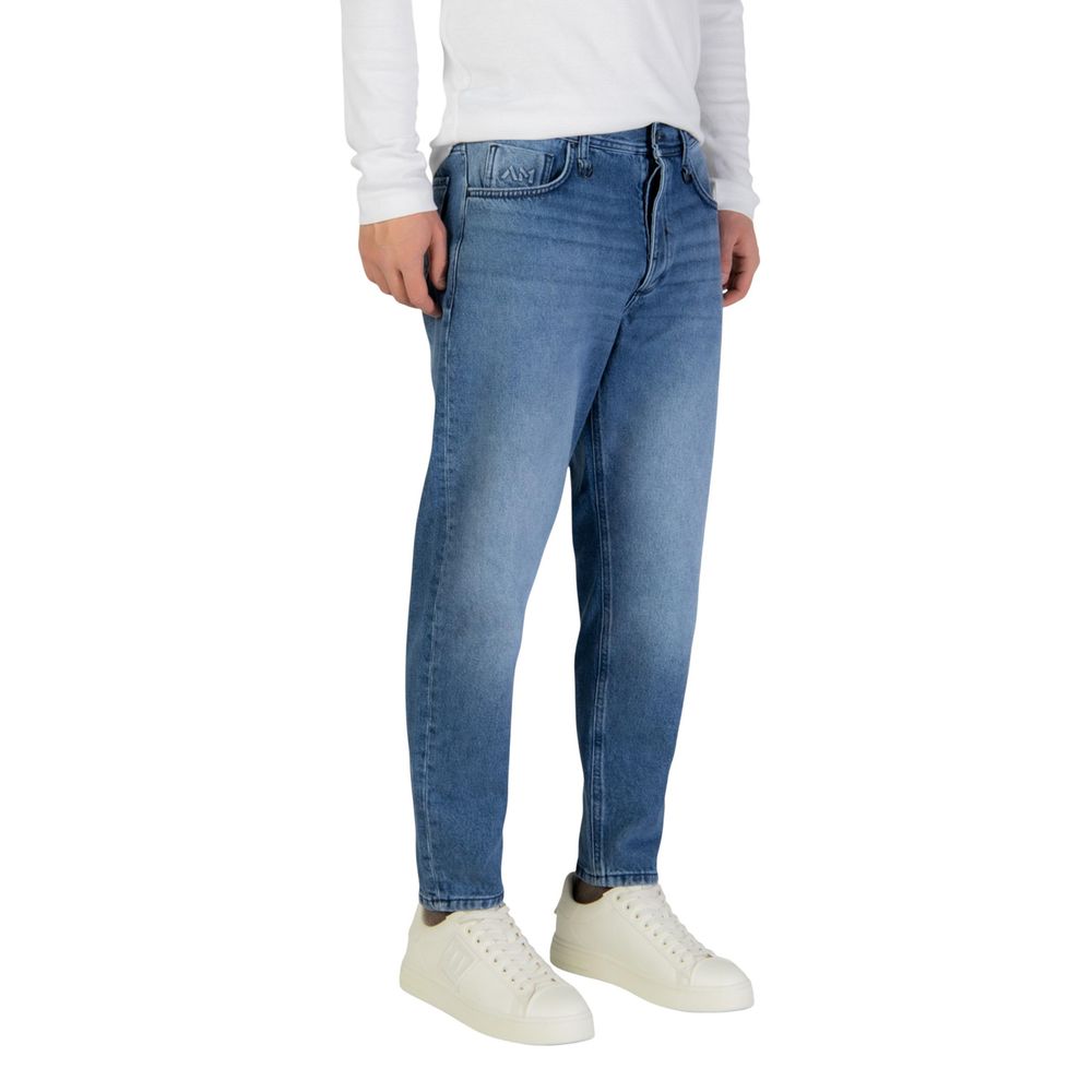 Antony Morato Blue Cotton Relaxed Fit Jeans