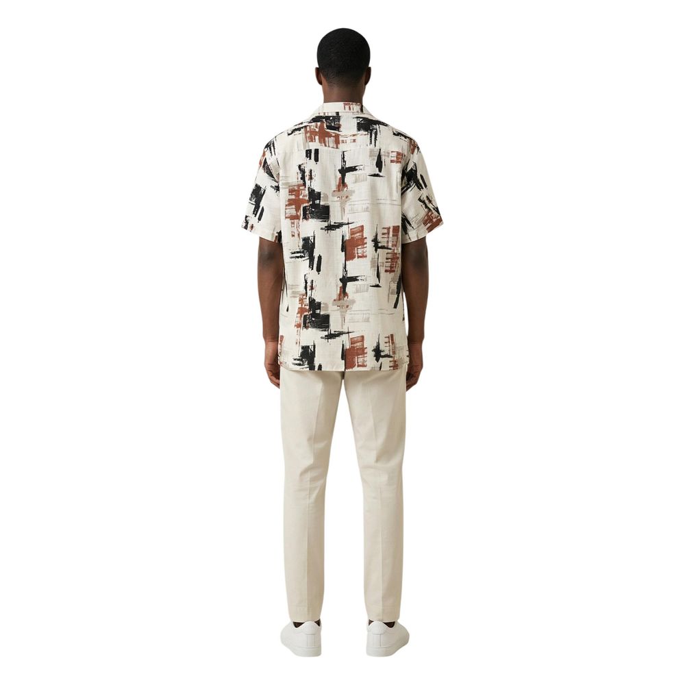 Antony Morato Beige Viscose Shortsleeve Shirt