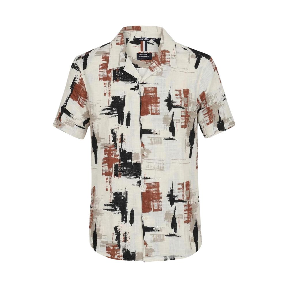 Antony Morato Beige Viscose Shortsleeve Shirt