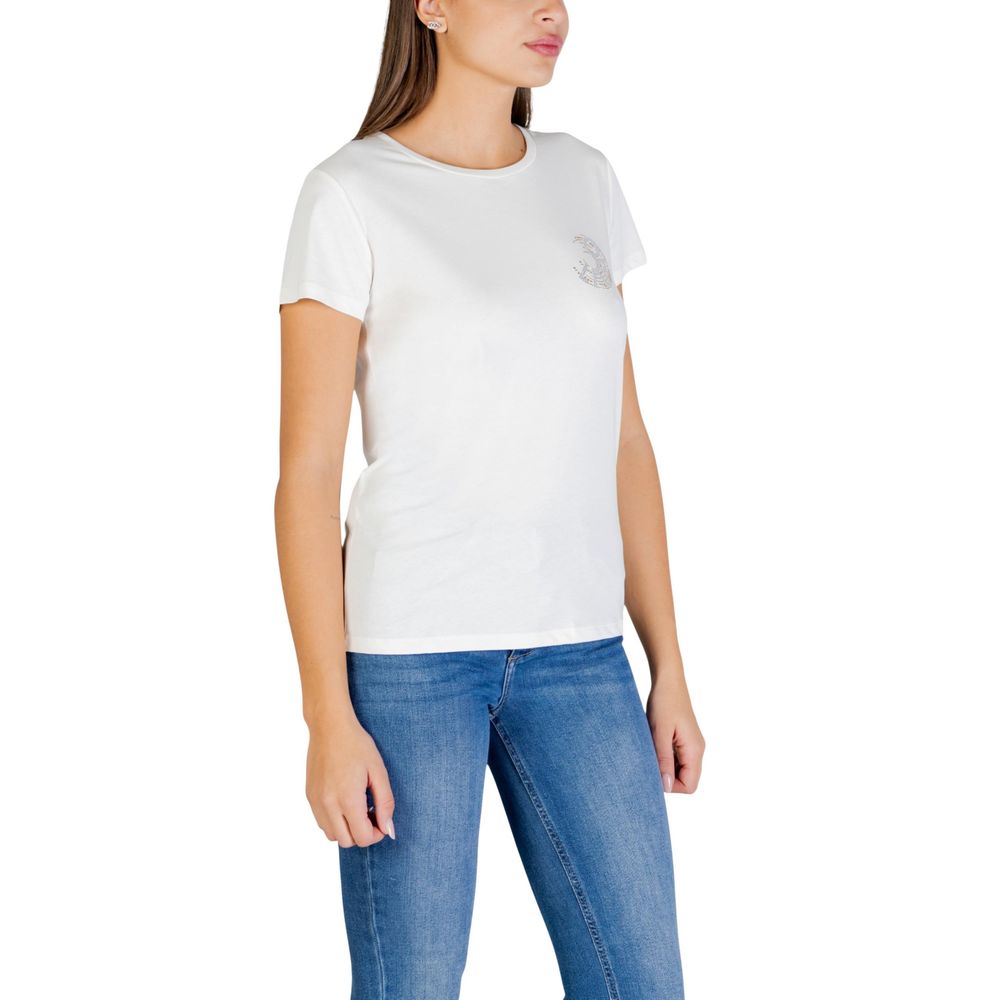 Liu Jo Cream Cotton T-Shirt