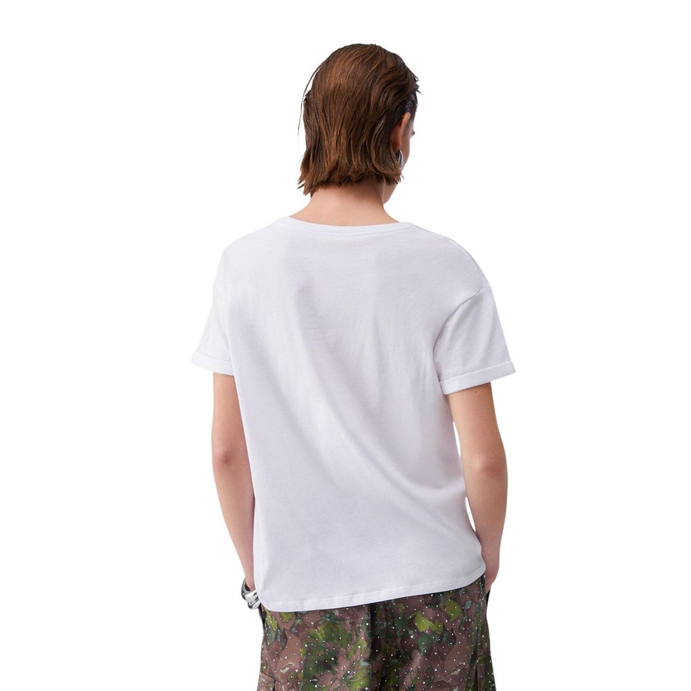 Liu Jo Cream Cotton T-Shirt