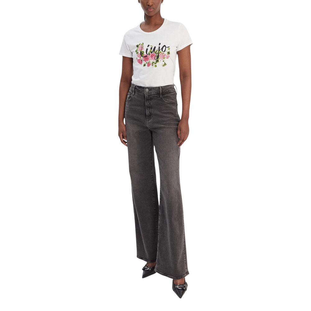 Liu Jo Cream Cotton T-Shirt