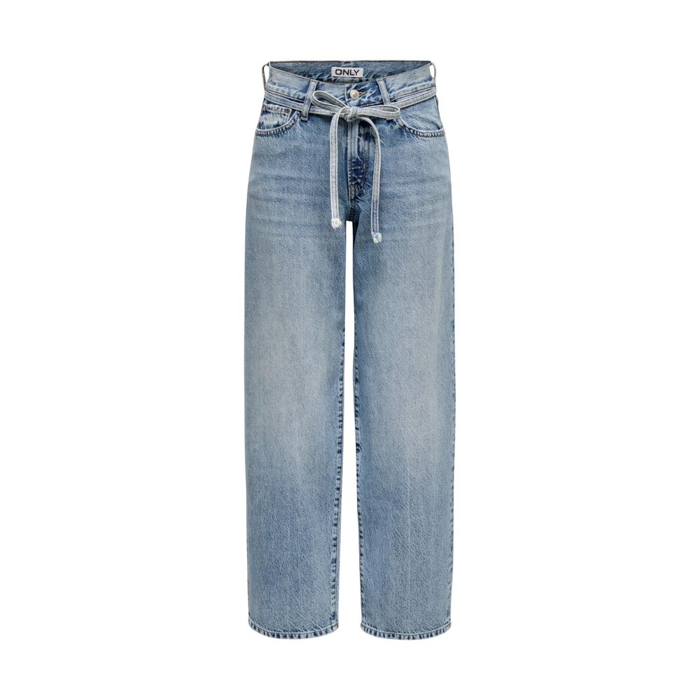 Only Light Blue Cotton Bootcut Jeans