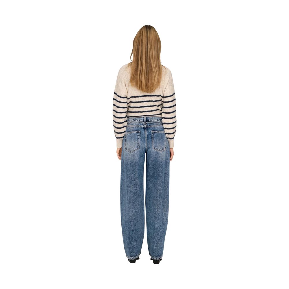 Only Light Blue Cotton Bootcut Jeans