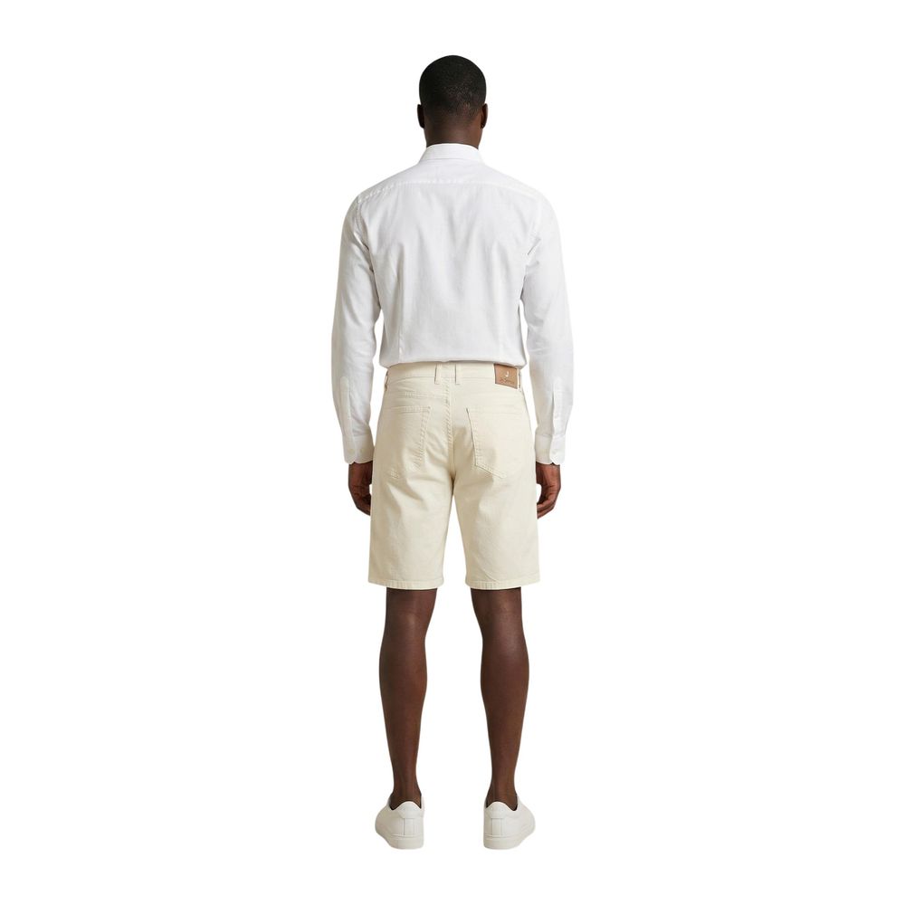 Jeckerson Cream Cotton Bermuda Shorts
