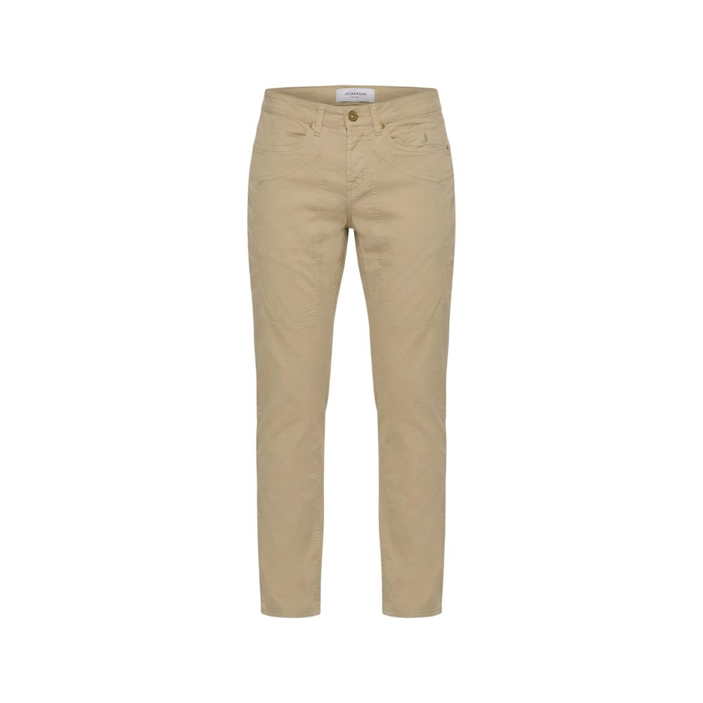 Jeckerson Beige Elastane Skinny Pants