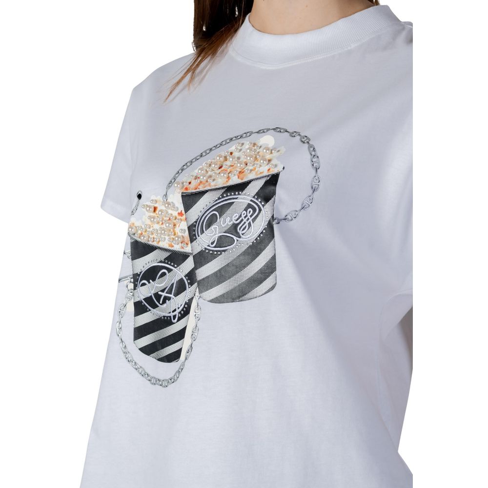 Guess White Cotton T-Shirt