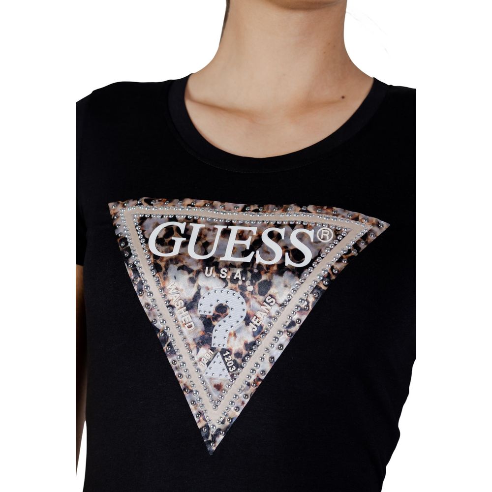 Guess Black Cotton T-Shirt