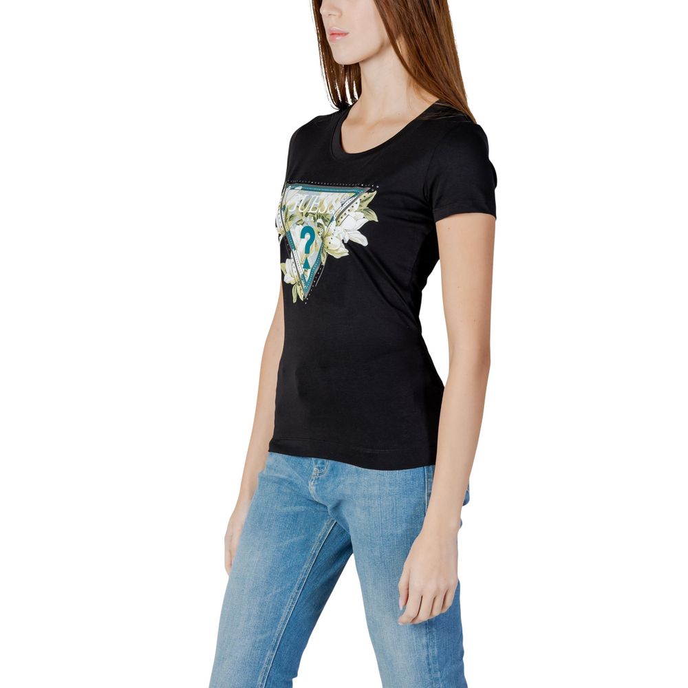 Guess Black Cotton T-Shirt