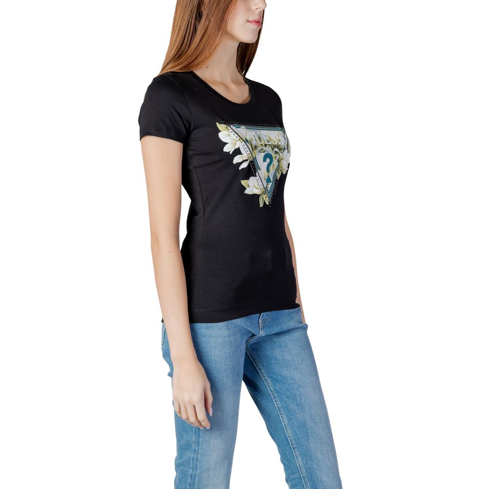 Guess Black Cotton T-Shirt