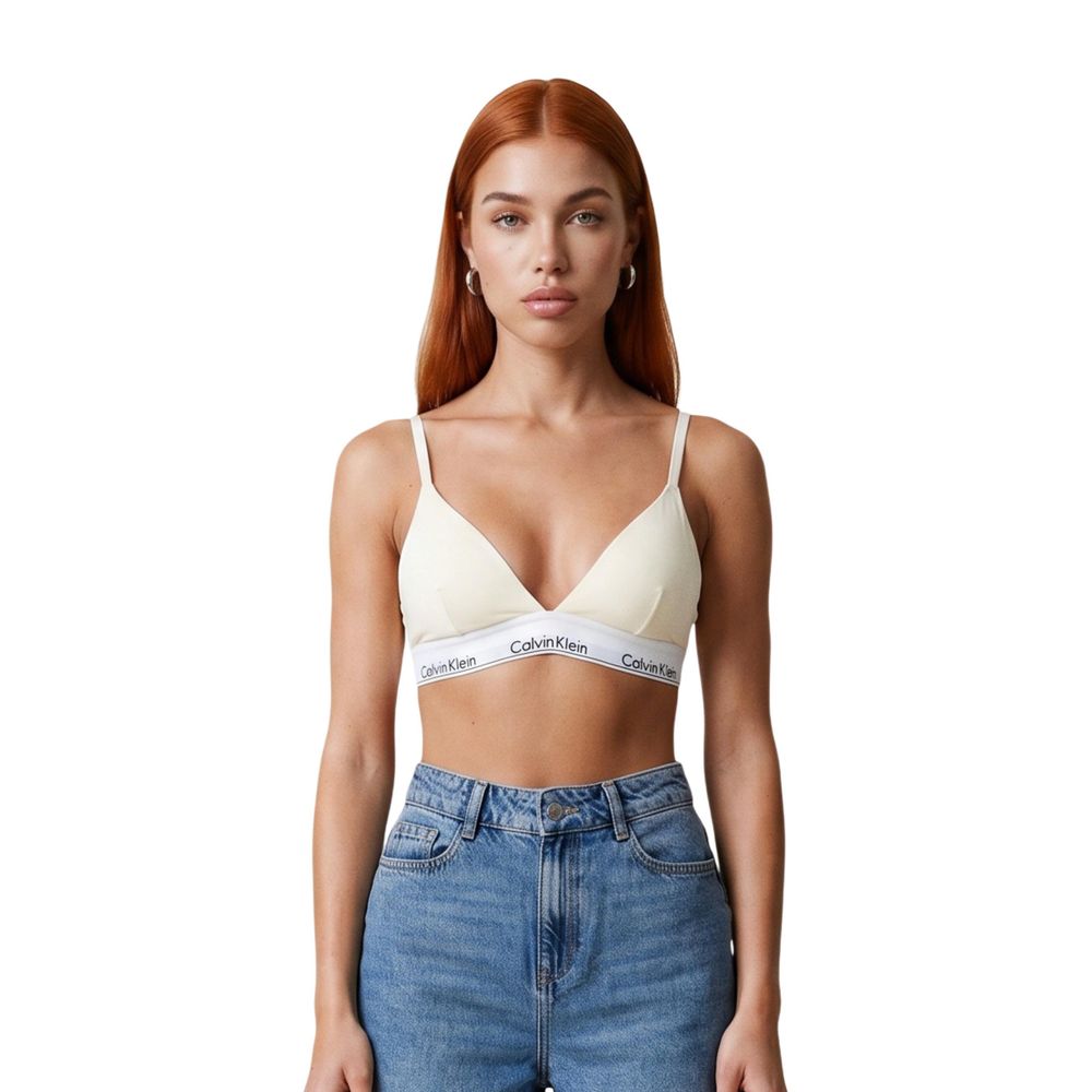 Calvin Klein Underwear Beige Cotton Bra