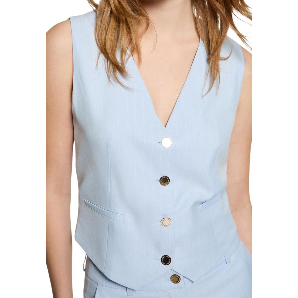 Morgan De Toi Blue Polyester Waistcoat