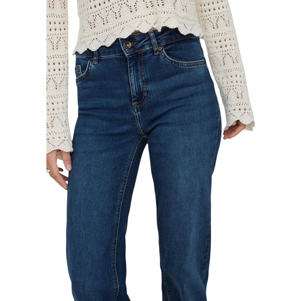 Only Blue Cotton Bootcut Jeans