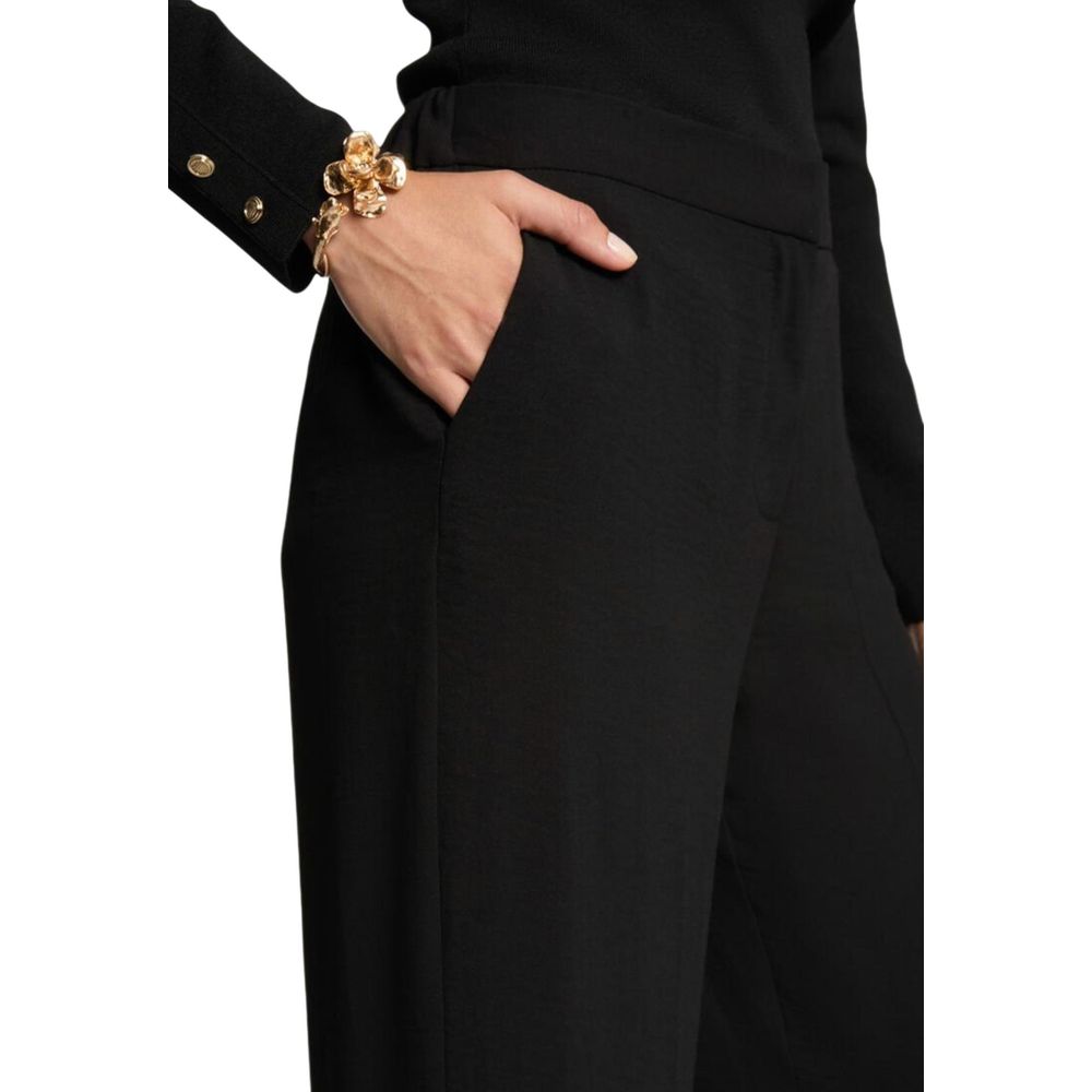 Morgan De Toi Black Polyester Casual Pants
