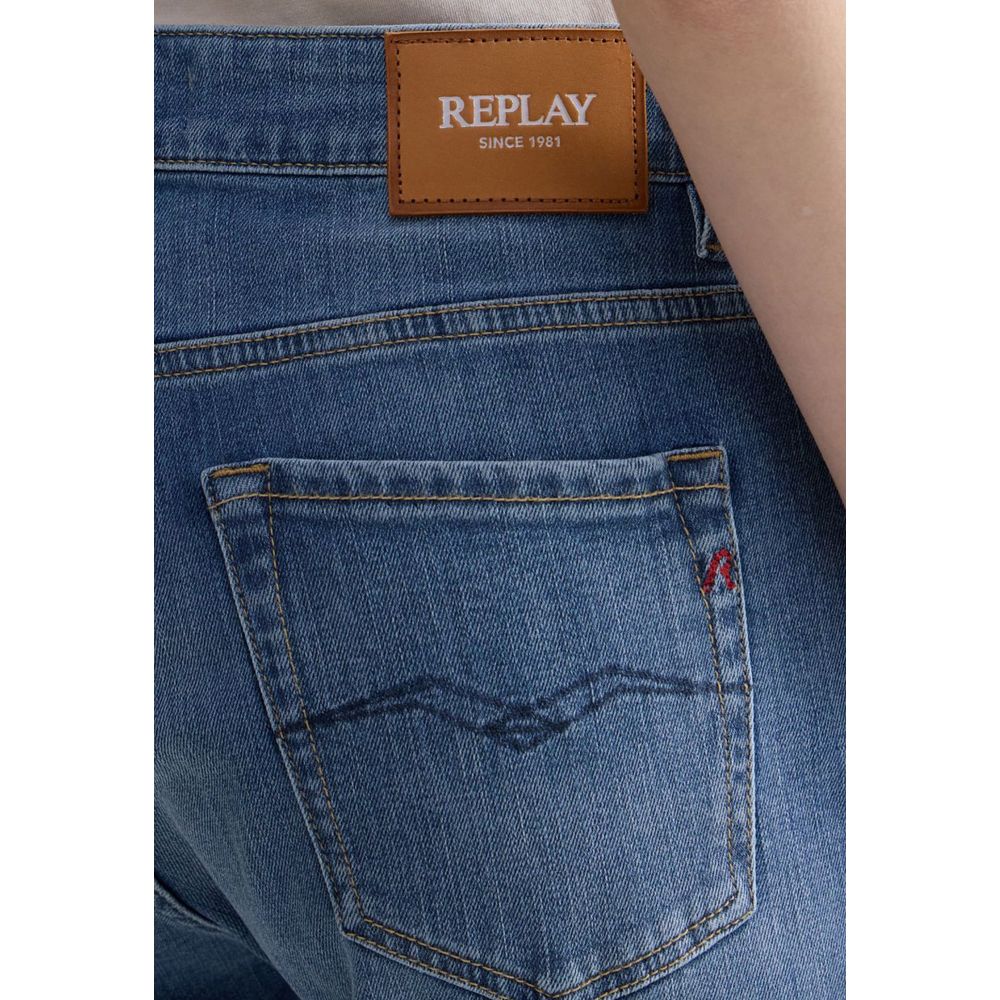 Replay Blue Cotton Skinny Jeans