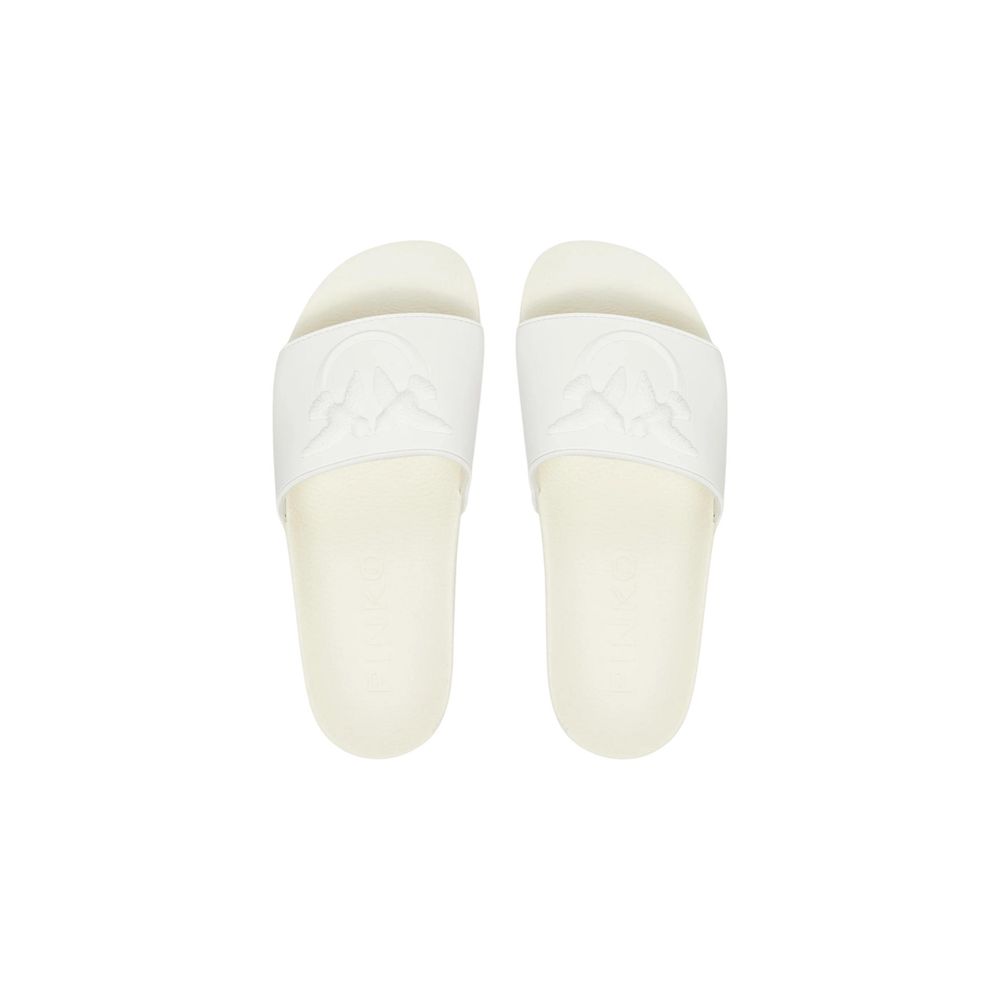 PINKO White Pvc Slippers