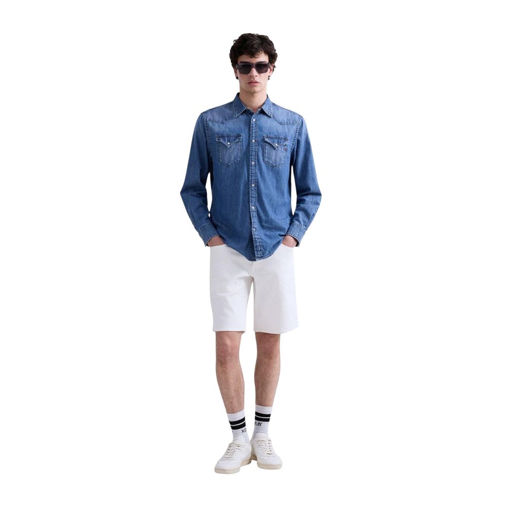 Replay Blue Denim Shirt