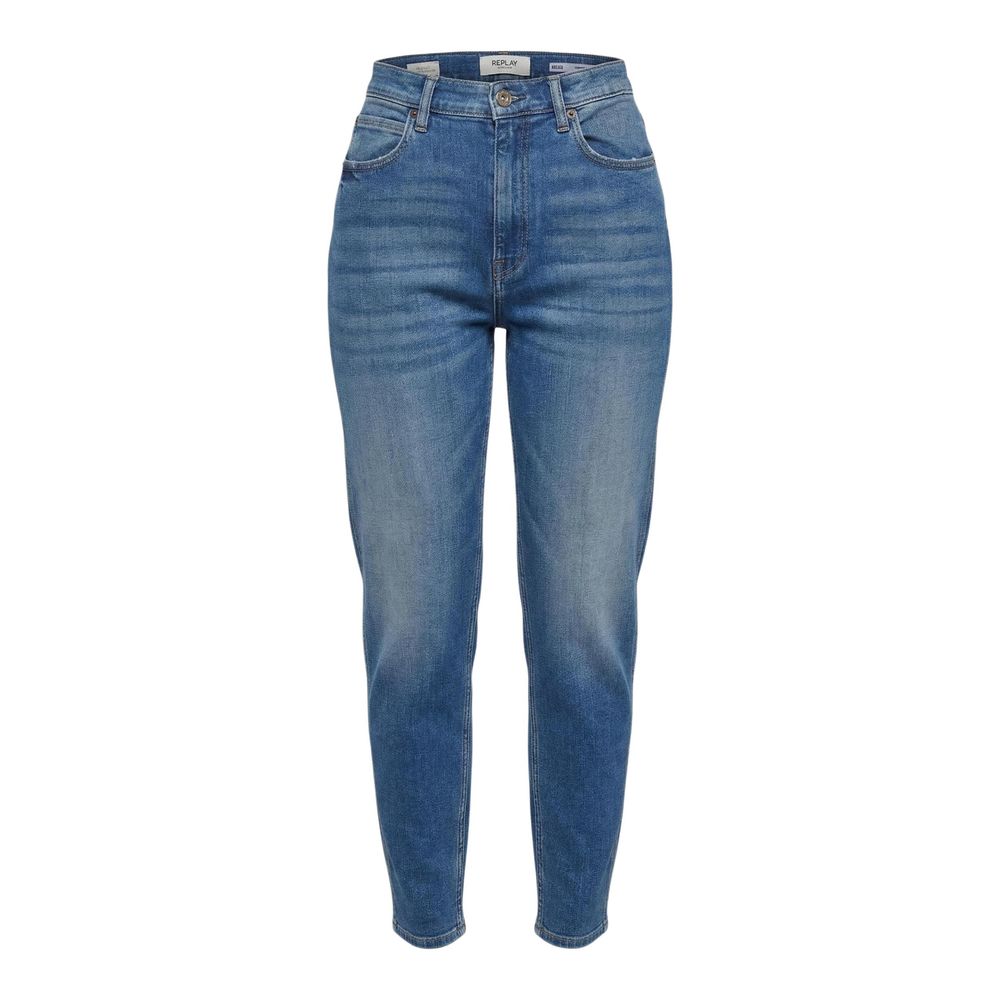 Replay Blue Cotton Relaxed Fit Jeans