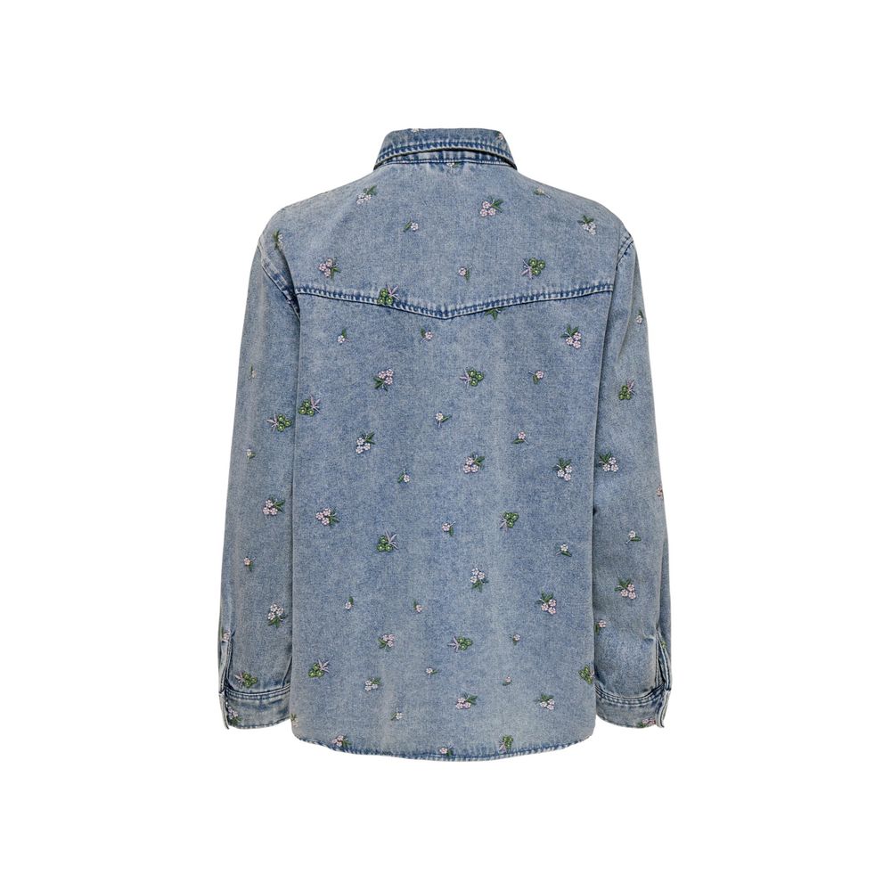 Only Light Blue Cotton Blouse