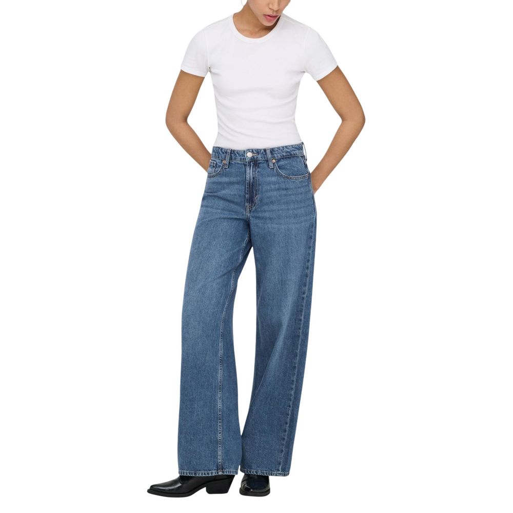 Only Blue Cotton Relaxed Fit Jeans
