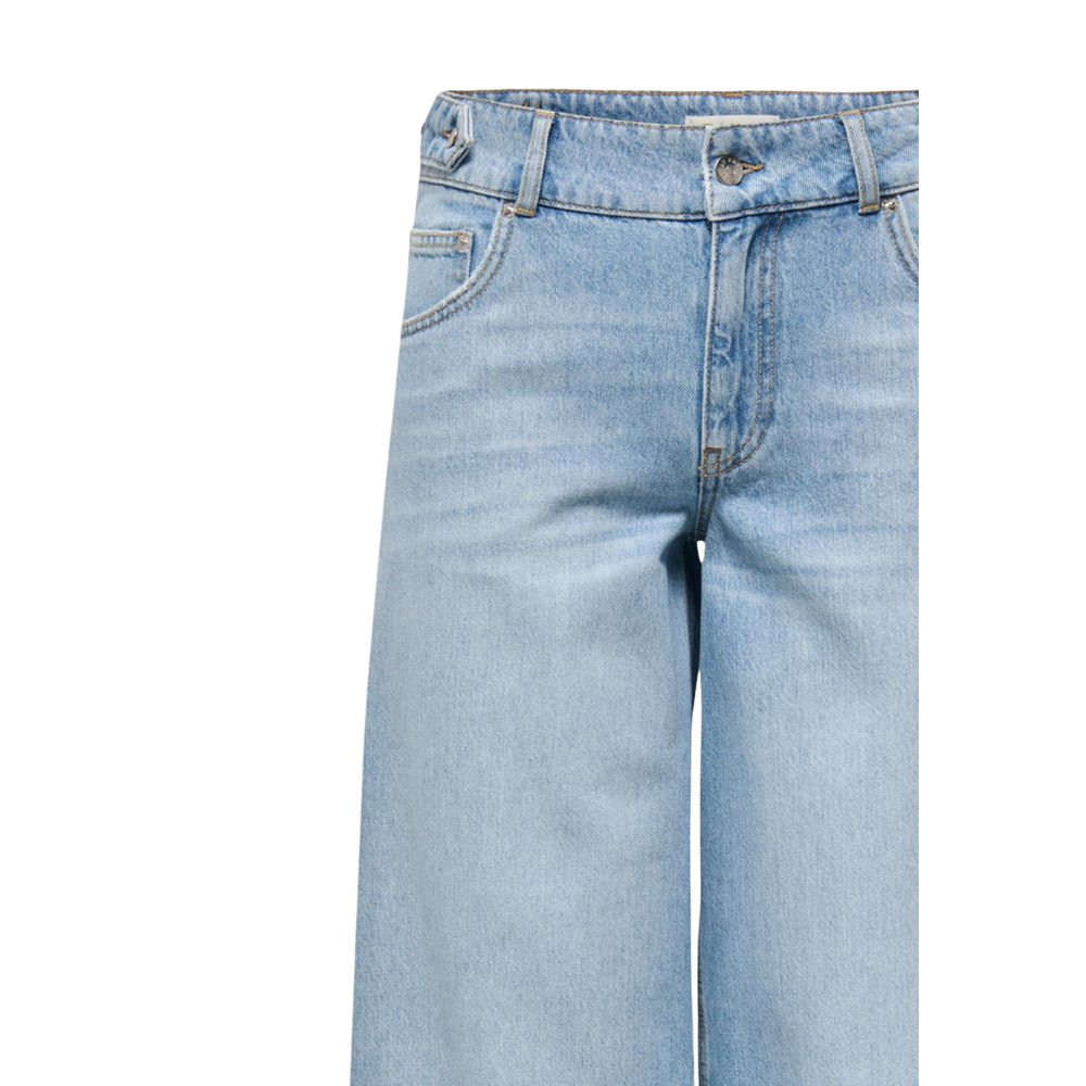 Only Light Blue Cotton Mom Jeans