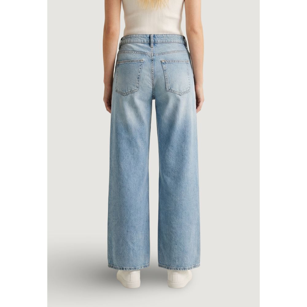 Only Light Blue Cotton Mom Jeans