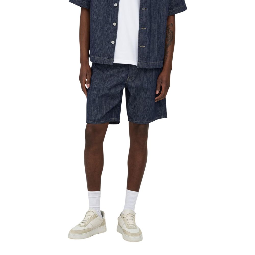Only & Sons Blue Cotton Bermuda Shorts