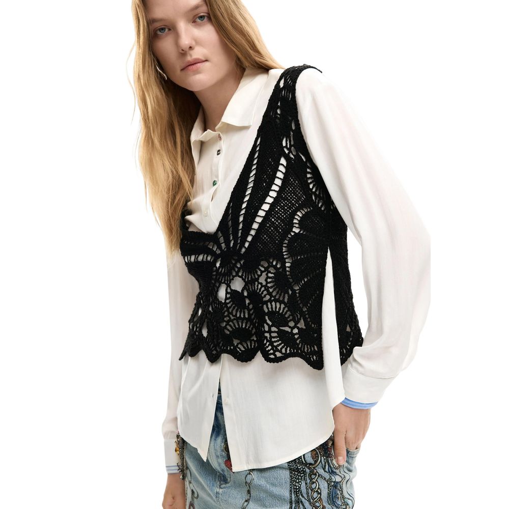Desigual White Cotton Blouse