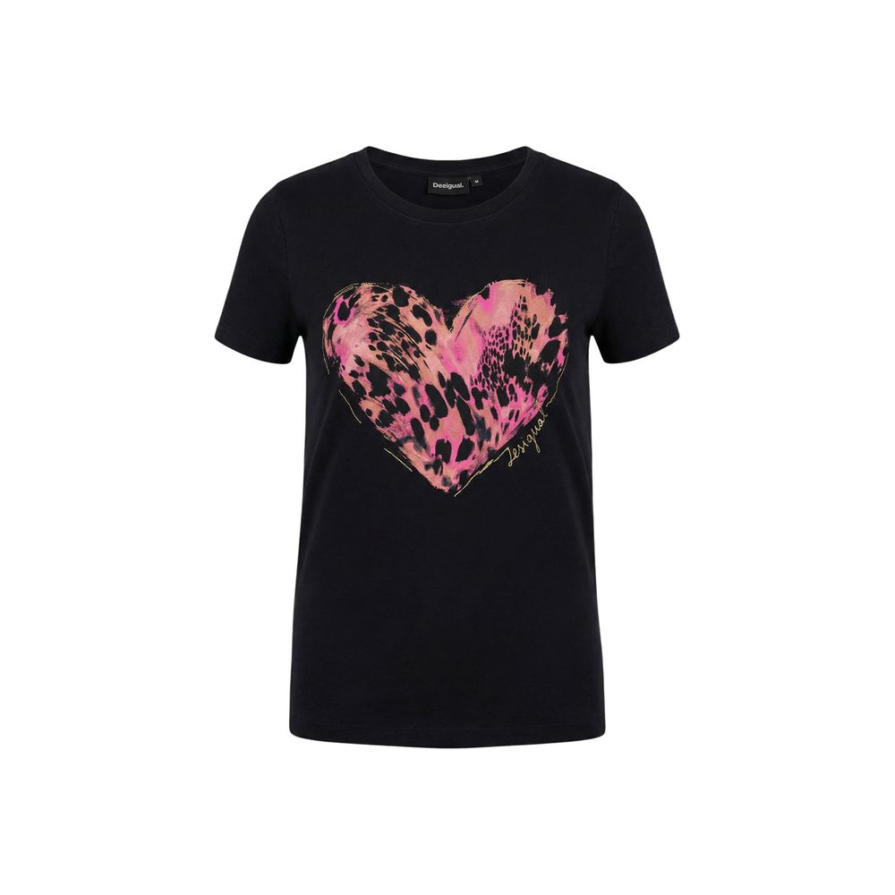 Desigual Black Cotton T-Shirt