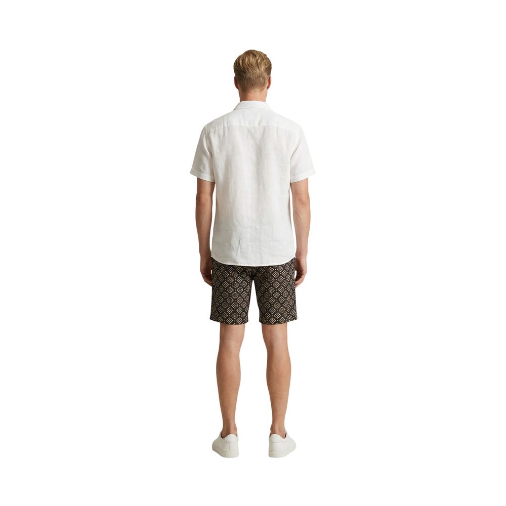Gianni Lupo Black Cotton Bermuda Shorts