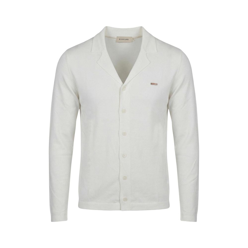 Gianni Lupo White Viscose Cardigan