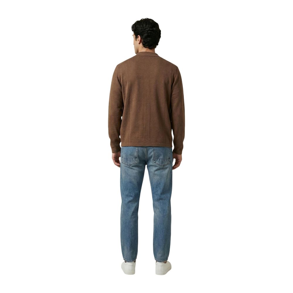 Gianni Lupo Brown Viscose Cardigan