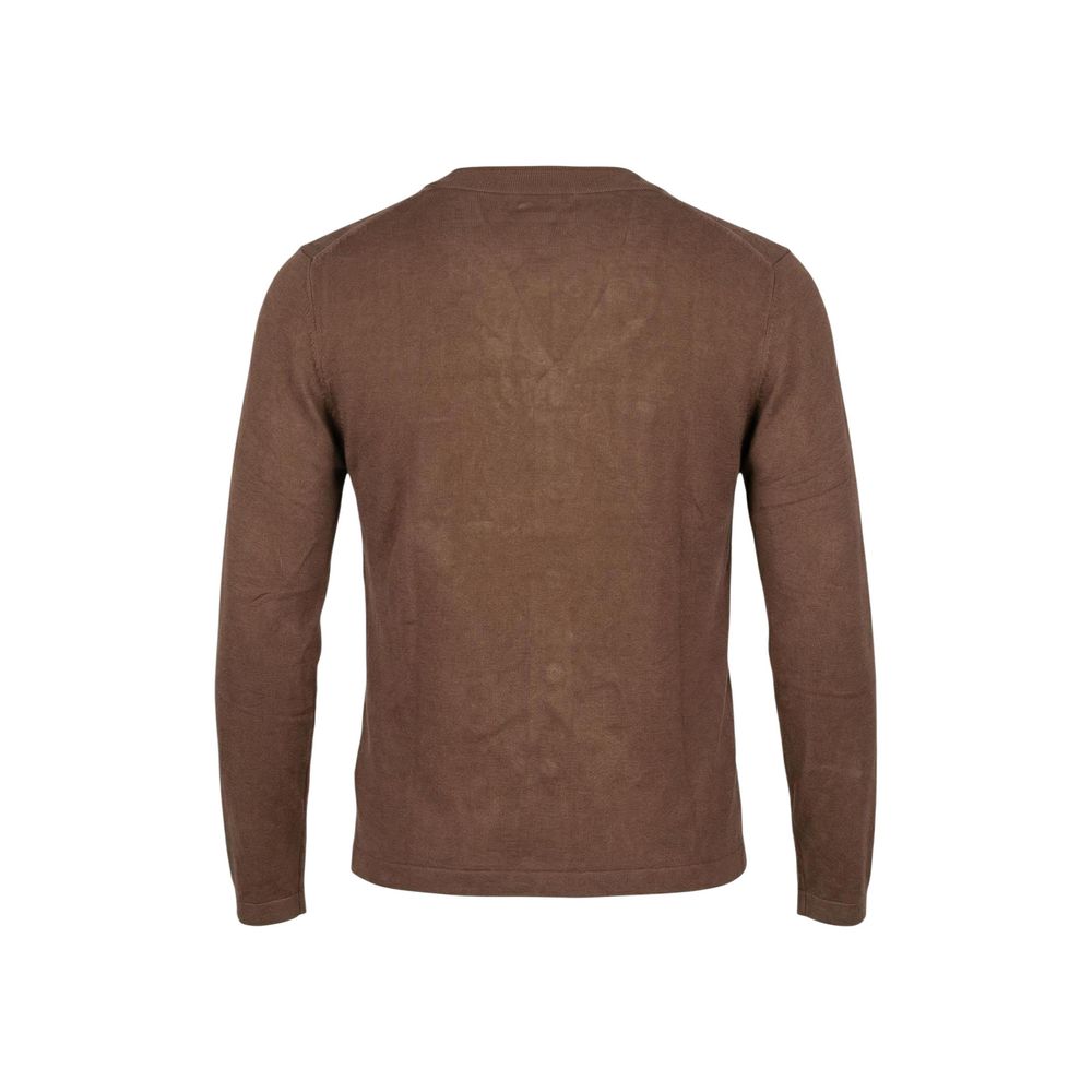 Gianni Lupo Brown Viscose Cardigan
