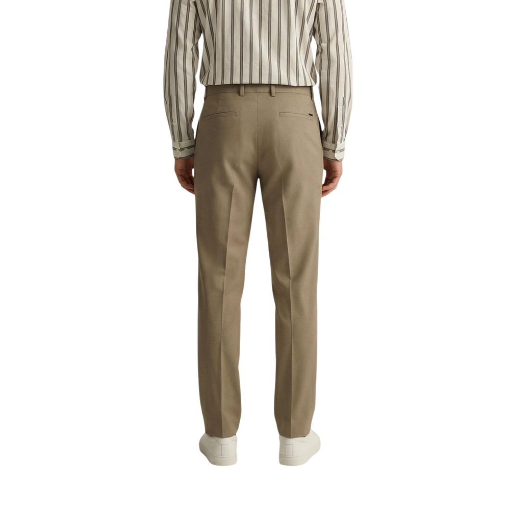 Gianni Lupo Beige Polyester Skinny Pants