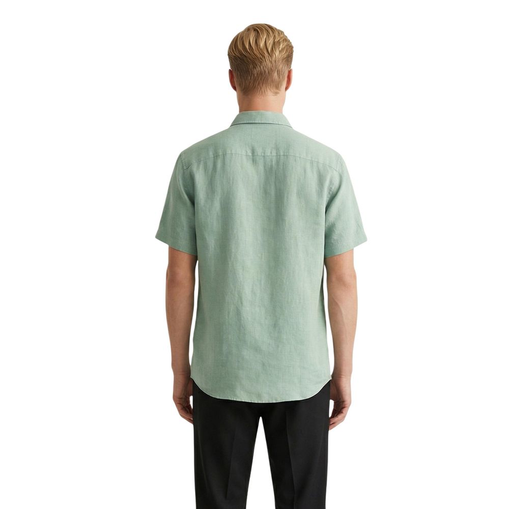 Gianni Lupo Green Linen Shortsleeve Shirt