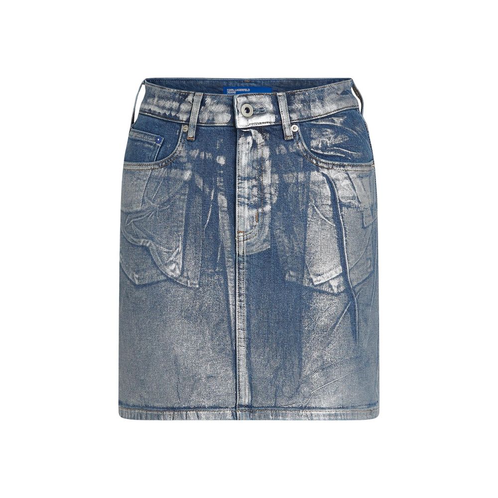 Karl Lagerfeld Bicolor Cotton Mini Skirt