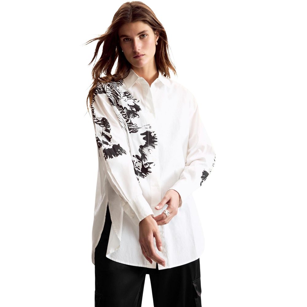 Desigual White Cotton Blouse