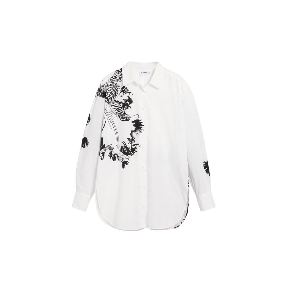 Desigual White Cotton Blouse